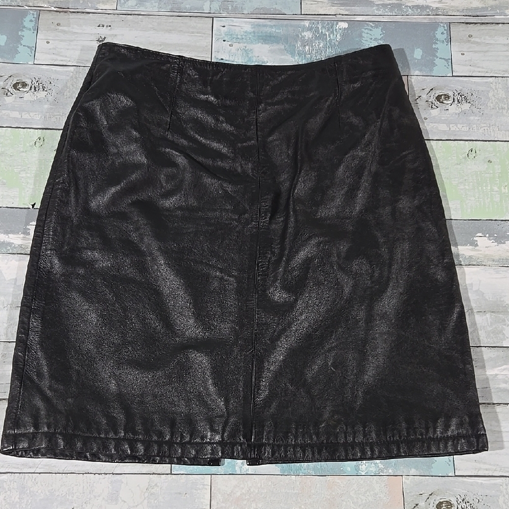 Black Maxima Wilsons Leather Skirt Sz 10